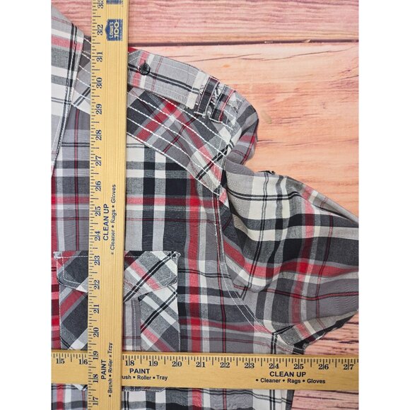 Affliction 73 Live Fast Plaid Western Shirt 3XL - Picture 10 of 10